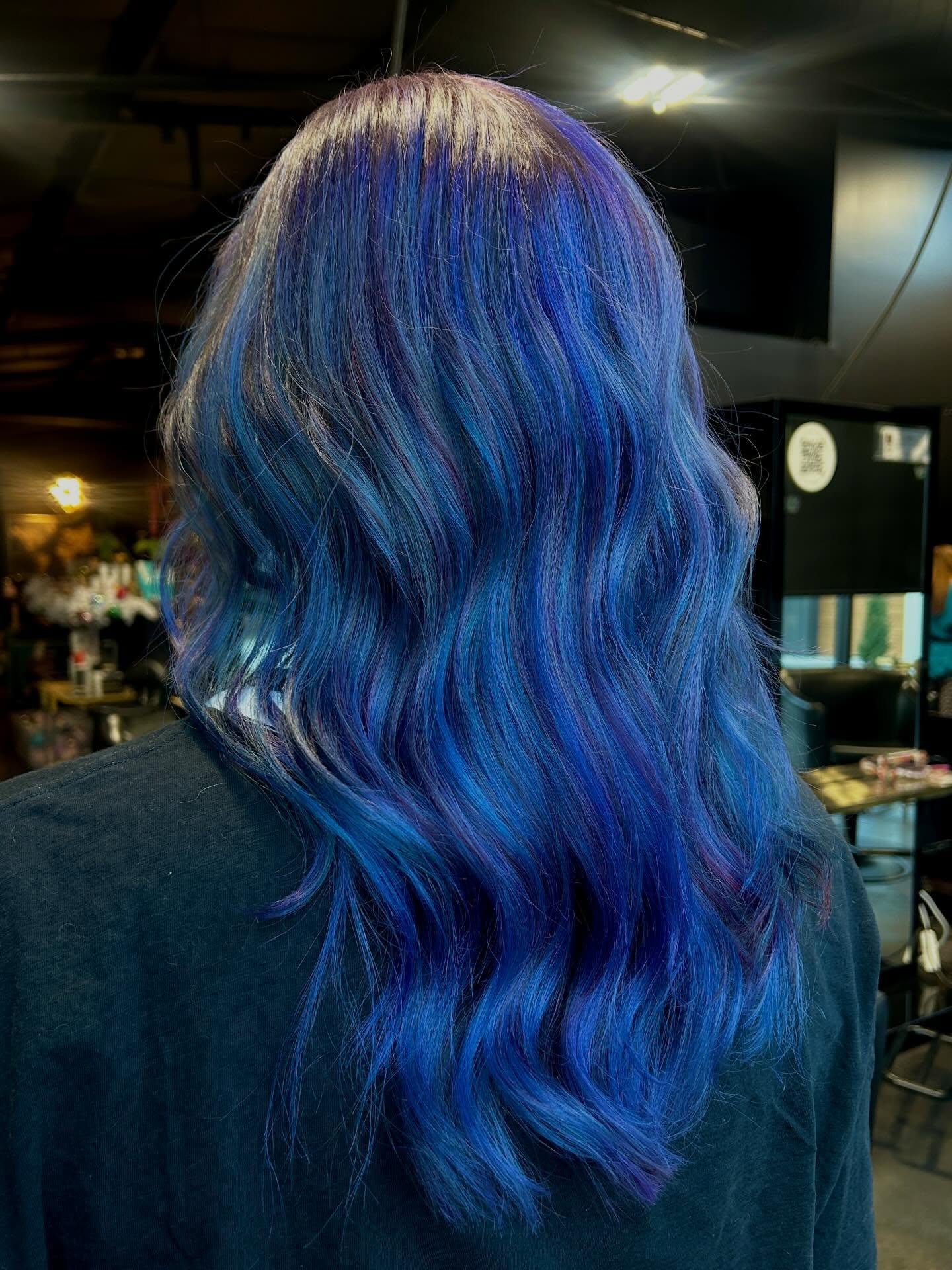Blue vivid waves by Mary Elizabeth Brooks