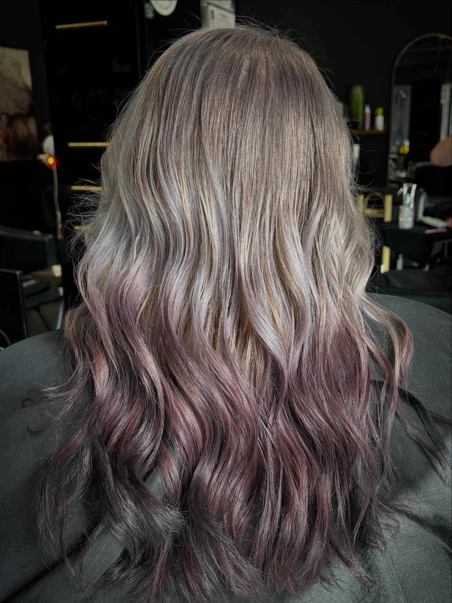 Dimensional blonde and mauve color by Mary Elizabeth Brooks