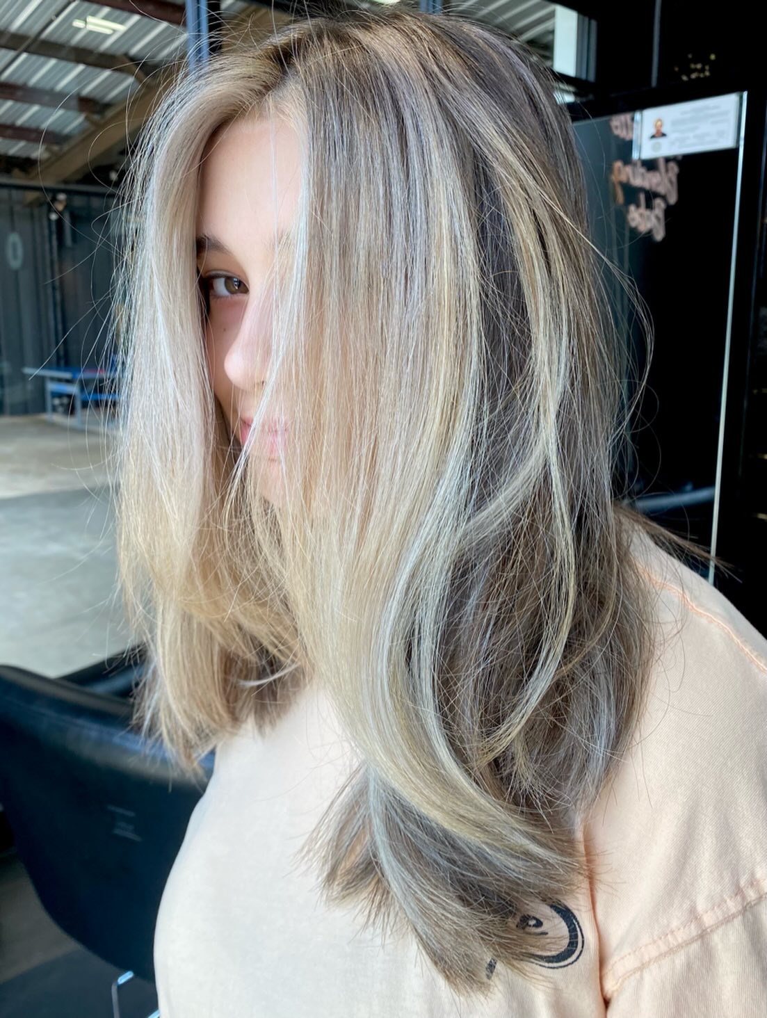 Dimensional blonde cut by Mary Elizabeth Brooks