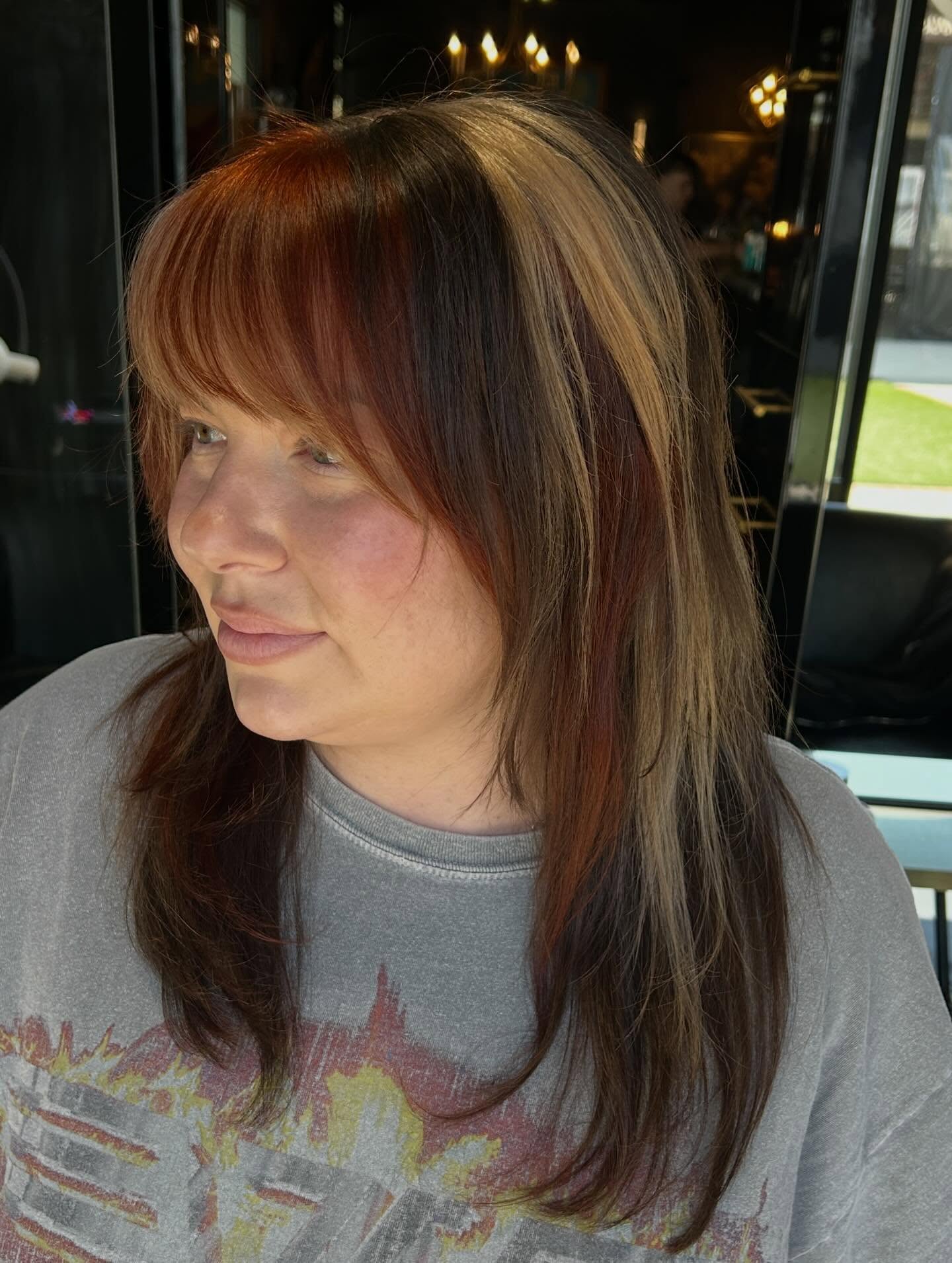 Color block haircut by Mary Elizabeth Brooks