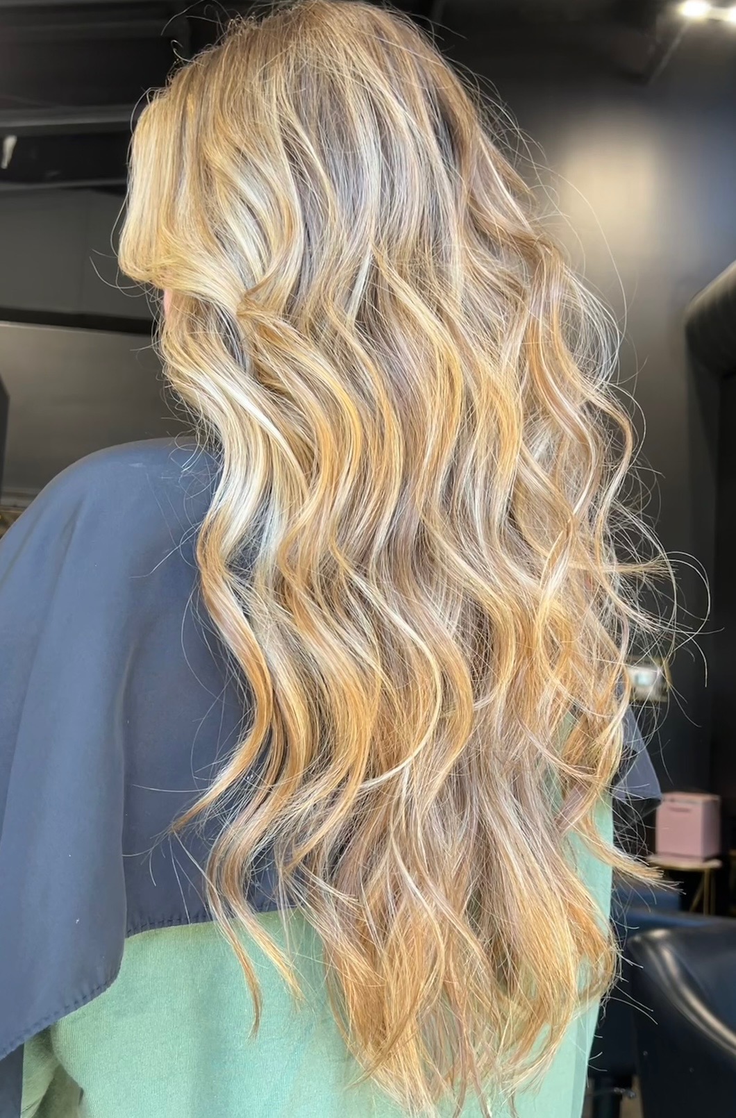 Long blonde waves by Emilee Anderson