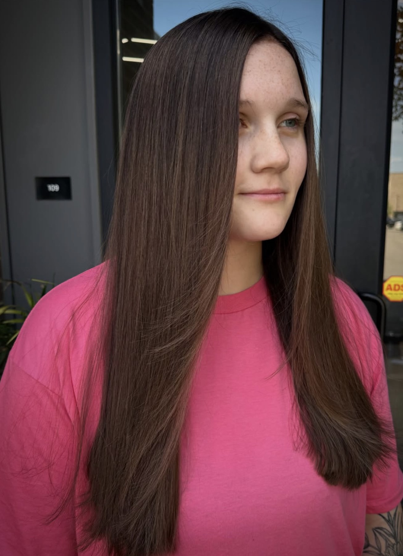Long brunette smooth finish by Reshae Simmons
